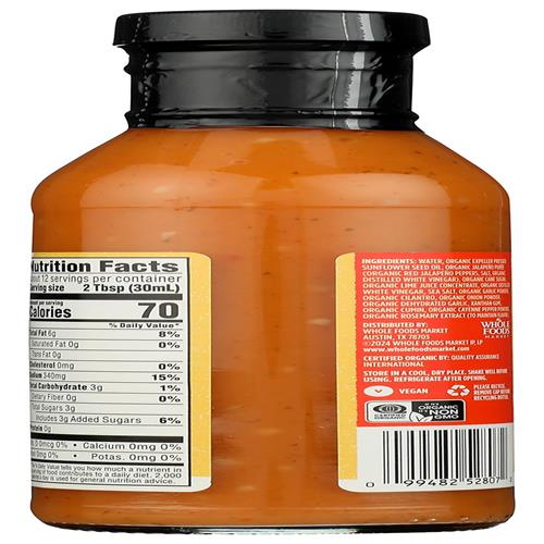 Whole Foods Market Organic Jalapeno And Lime Vinaigrette, 12 Fz