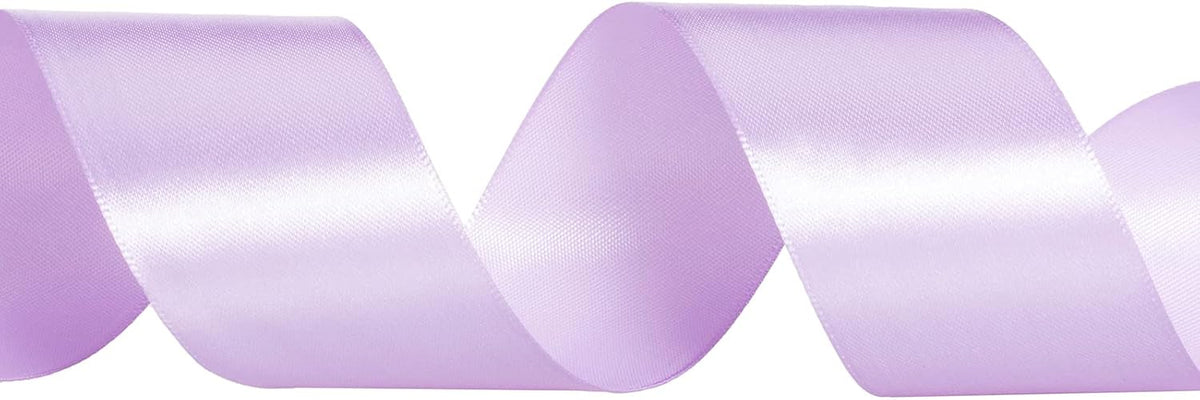 25 Yards 1-1/2 Inch Lilac Satin Ribbon for Gift Wrapping