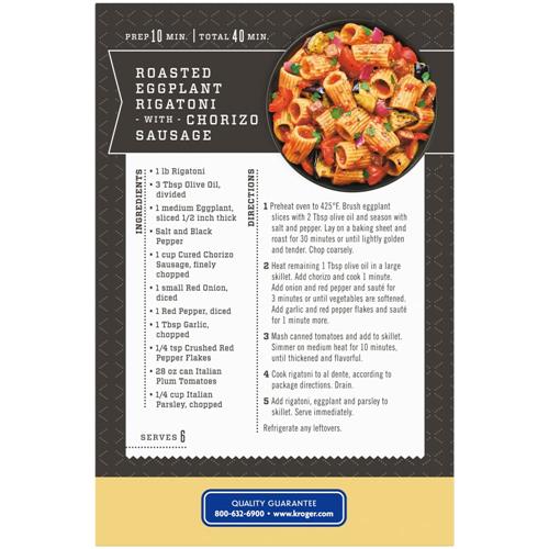 Kroger Rigatoni Pasta 16 oz