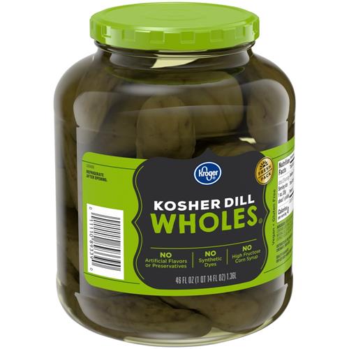 Kroger Kosher Whole Dill Pickles 46 fl oz