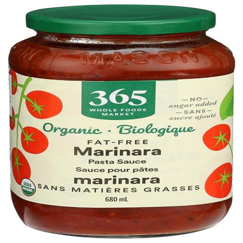 Whole Foods Market Organic Fat Free Marinara Pasta Sauce, 25 Oz