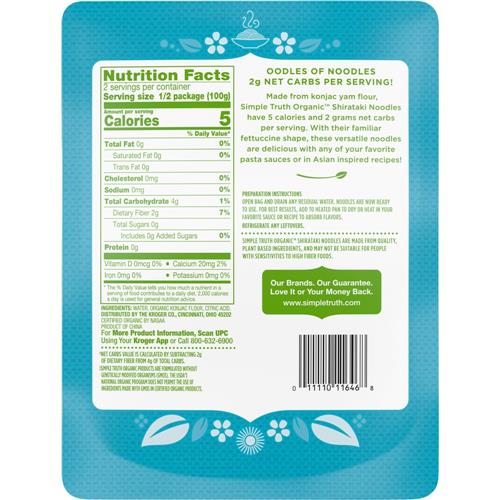 Simple Truth Organic Keto Fettuccine Style Shirataki Noodles 7 oz