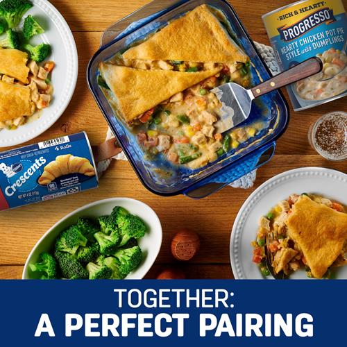 Progresso Hearty Chicken Pot Pie Style With Dumplings Soup, Rich And Hearty Canned Soup, 18.5 Oz