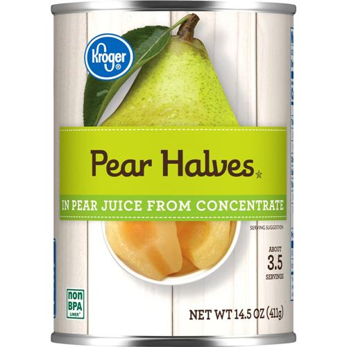 Kroger Canned Pear Halves in Pear Juice 14.5 oz