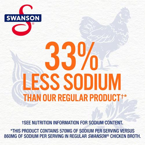 Swanson Natural Goodness Lower Sodium Chicken Broth, 32 Oz Carton