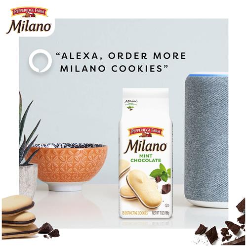 Pepperidge Farm Milano Mint Chocolate Cookies, 7 Oz Bag (15 Cookies)