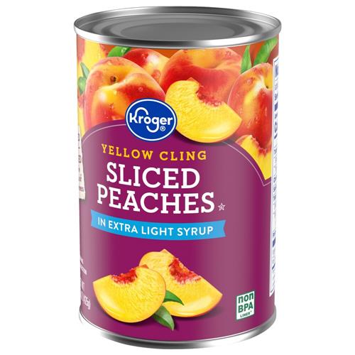 Kroger Canned Yellow Cling Sliced Peaches in Extra Light Syrup 15 oz