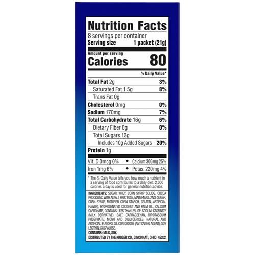 Kroger Dutch Milk Chocolate Hot Cocoa with Mini Marshmallows 8 ct