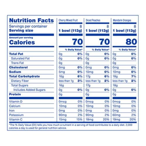 Kroger Fruit Cups Three Flavor Variety Pack 24 ct / 4 oz