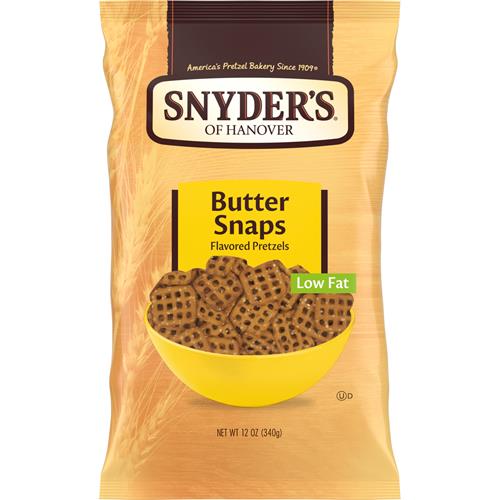 Snyders Of Hanover Pretzels, Butter Snaps, 12 Oz Bag