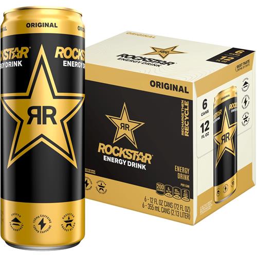 Rockstar Energy Drink, Original, 12 Fl Oz Cans, (6 Pack)