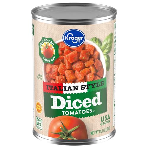 Kroger Italian Style Diced Tomatoes 14.5 oz