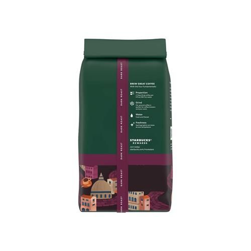 Starbucks Ground Coffee, Dark Roast Coffee, Italian Roast, 100% Arabica, 1 Bag (12 Oz)
