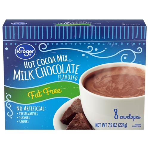Kroger Fat Free Milk Chocolate Hot Cocoa Mix 8 ct / 7.9 oz