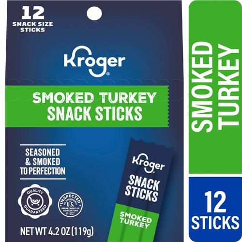 Kroger Smoked Turkey Jerky Snack Sticks 12 ct / 4.2 oz