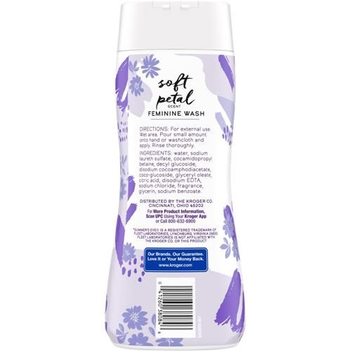 Kroger Feminine Wash Hypoallergenic Soft Petal Scent 15 fl oz