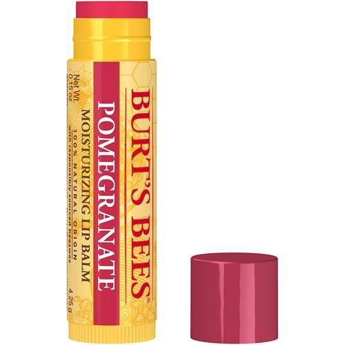 Burts Bees 100% Natural Moisturizing Lip Balm, Pomegranate With Beeswax And Fruit Extracts, 1 Tube