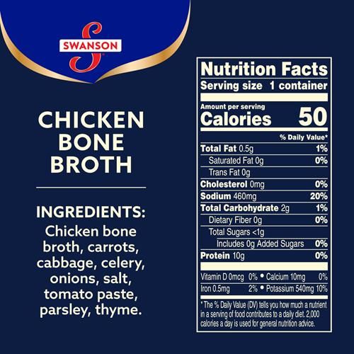 Swanson Sipping Chicken Bone Broth, 10.75 Oz Microwavable Cup