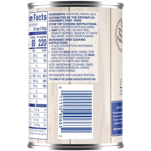 Kroger Diced Skin-On Yellow Potatoes 15 oz