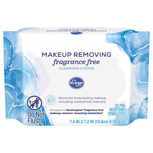 Kroger Unscented Makeup Removing & Cleansing Cloths 25 ct