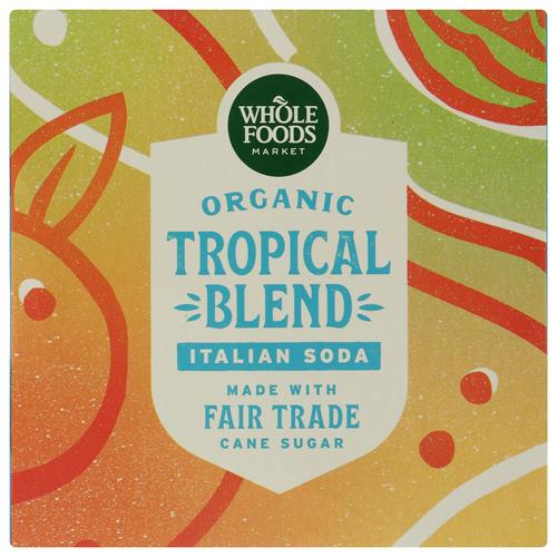 Whole Foods Market Organic Tropical Blend Italian Soda, 11.2 Fl Oz (Pack Of 4)