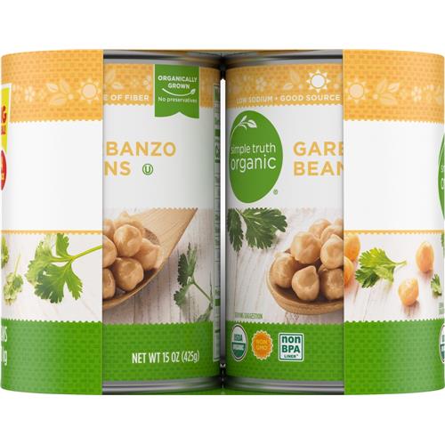 Simple Truth Organic Garbanzo Beans 4 ct / 15 oz