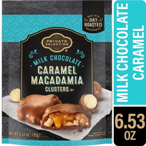 Private Selection Macadamia and Milk Chocolate Salted Caramel Clusters Candy Bag 6.53 oz