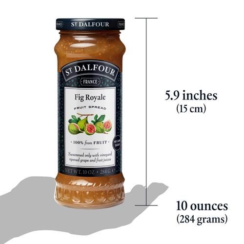 St. Dalfour Fig Royale Fruit Spread - 10Oz - 100% From Fruit, No Artificial Ingredients, Non-Gmo, No Cane Sugars, All Natural, Made In France