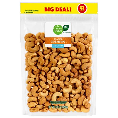Simple Truth Sea Salt Roasted Cashews 32 oz