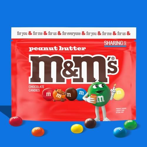 M&Ms Peanut Butter Milk Chocolate Candy, Sharing Size, 9 Oz Bag
