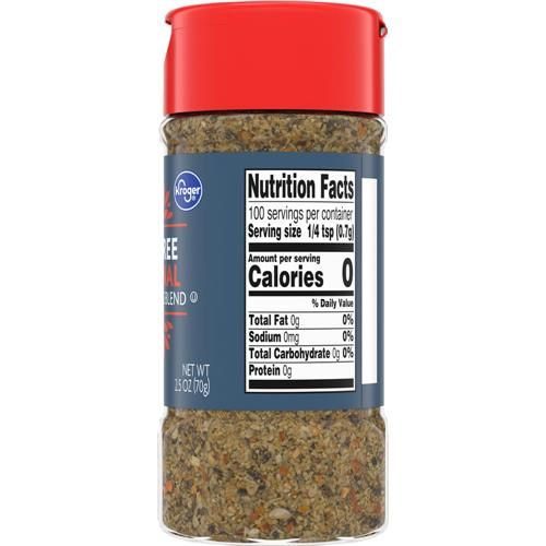 Kroger Salt Free Zesty Blend Original Seasoning 2.5 oz