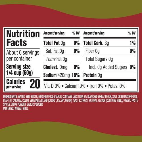 Heinz Homestyle, Mushroom Gravy, 12 Oz