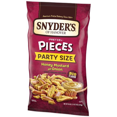 Snyders Of Hanover Pretzel Pieces, Honey Mustard And Onion, Party Size 18 Oz