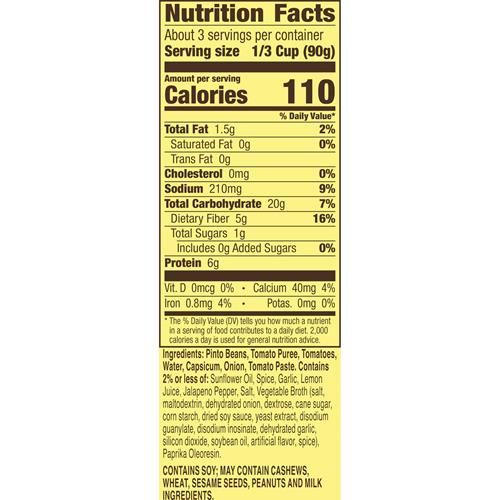 Old El Paso Pinto Beans, Tex-Mex Style, Microwavable Pouch, 8.8 Oz