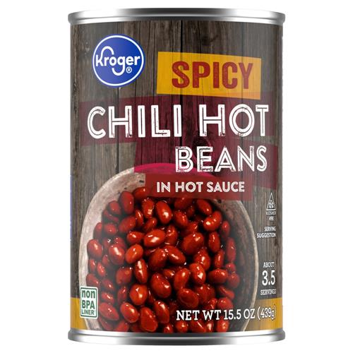 Kroger Spicy Chili Hot Beans in Hot Sauce 15.5 oz