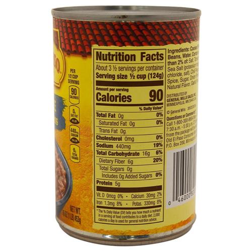 Old El Paso Fat Free Refried Beans, 16 Oz.