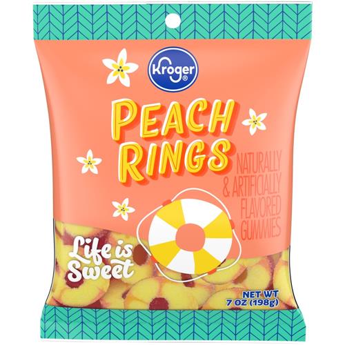 Kroger Peach Rings Gummi Candy 7 oz