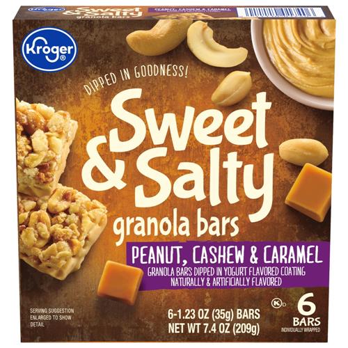 Kroger Peanut Cashew & Caramel Granola Bars 6 ct