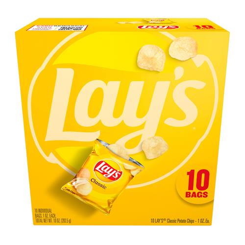 Frito Lays Classic Potato Chips Bags, 1 Oz, 10 Ct