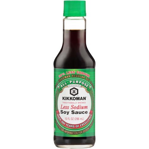 Kikkoman Soy Sauce - Traditionally Brewed, Reduced Sodium Content, Healthy And Authentic, Ideal For Stir-Fries And Marinades – 10 Fl Oz, Pack Of 1