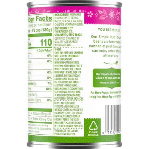 Simple Truth Organic Pinto Beans 15 oz