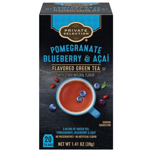 Private Selection Pomegranate Blueberry & Acai Green Tea Bags 20 ct