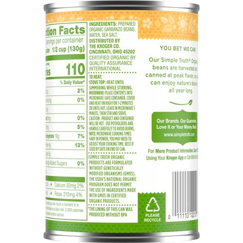 Simple Truth Organic Garbanzo Beans 15 oz