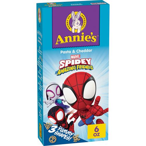 Annies Marvel Spidey And His Amazing Friends Macaroni And Cheese, Pasta And Cheddar, 6 Oz