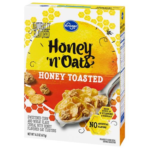 Kroger Honey N Oats Honey Toasted Cereal 14.5 oz