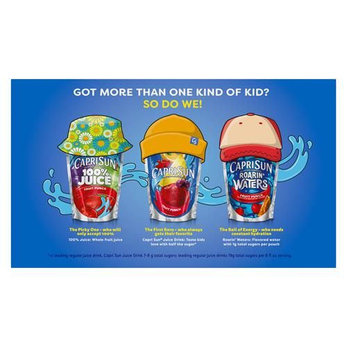 Capri Sun Tropical Punch Flavored With Other Natural Flavor Juice Drink Blend, 10 Ct Box, 6 Fl Oz Pouches