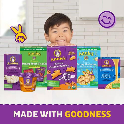 Annie’S Shells Real Aged Cheddar Organic Mac And Cheese Dinner With Organic Pasta, 6 Oz