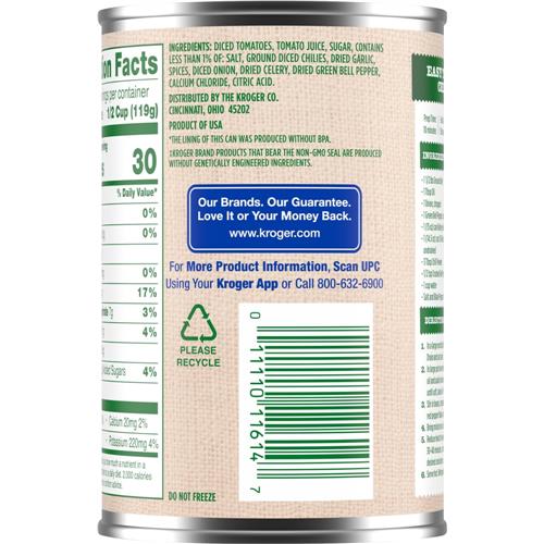 Kroger Chili Ready Diced Tomatoes 14.5 oz