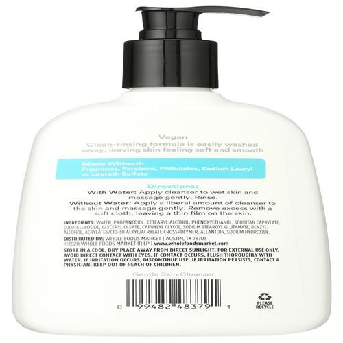 Whole Foods Market Gentle Skin Cleanser, All Skin Types, 16 Fl Oz