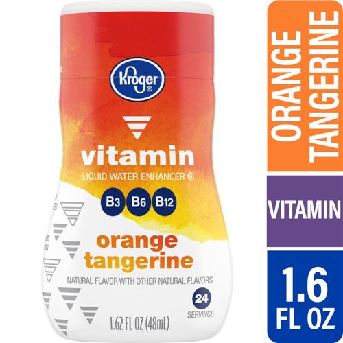 Kroger Vitamin Orange Tangerine Water Enhancer Bottle 1.62 fl oz
